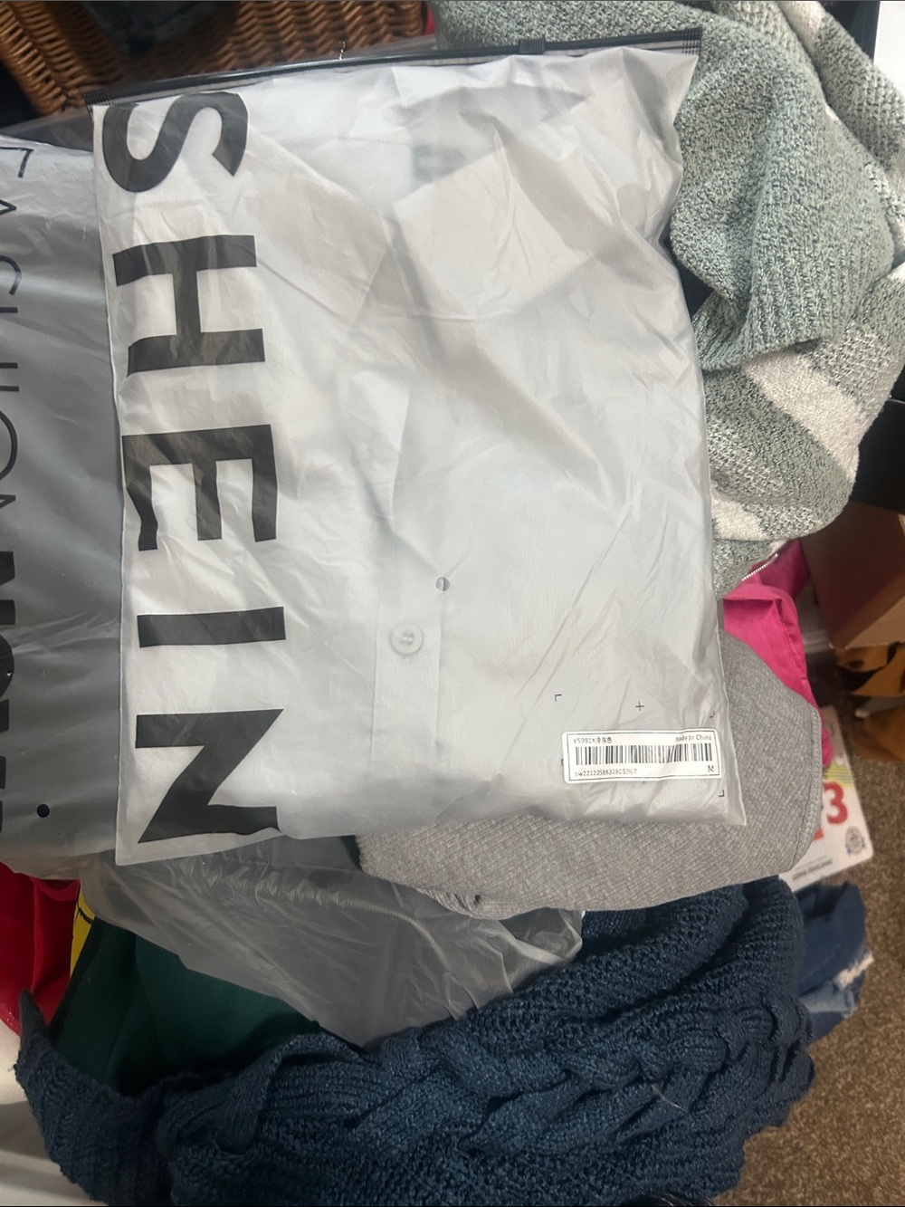 SHEIN White Button-Front Shirt - silver